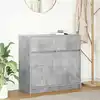 Image de vidaXL Sideboard avec tiroir gris béton 80x34x76 cm Bois composite