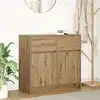 Image de vidaXL Sideboard avec tiroir Chêne Artisan 80x34x76 cm Bois composite