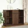 Image de vidaXL Sideboard avec tiroir brun imitation chêne 101x35x76 cm