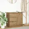 Image de vidaXL Sideboard avec tiroir Chêne Artisan 71x35x65 cm Bois composite