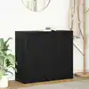 Image de vidaXL Sideboard noir imitation chêne 85x34x76 cm Bois composite