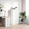 Image de vidaXL Armoire avec tiroir blanc 55,5x34x119,5 cm Bois composite