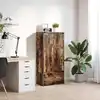 Image de vidaXL Armoire avec tiroir chêne fumé 55,5x34x119,5 cm