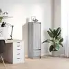 Image de vidaXL Highboard Gris Sonoma 29,5x34x119,5 cm Matériau dérivé du bois