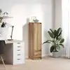 Image de vidaXL Highboard Chêne Artisan 29,5x34x119,5 cm Matériau dérivé du bois