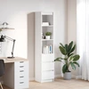 Image de vidaXL Highboard blanc 37,5x35x180 cm Bois composite