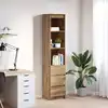 Image de vidaXL Highboard Chêne Artisan 37,5x35x180 cm Matériau dérivé du bois