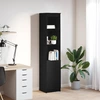 Image de vidaXL Highboard noir imitation chêne 37,5x35x180 cm Bois composite