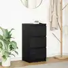 Image de vidaXL Sideboard noir imitation chêne 37,5x35x76 cm Bois composite