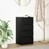 Image de vidaXL Sideboard noir imitation chêne 37,5x35x76 cm Bois composite