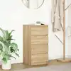 Image de vidaXL Sideboard Chêne Sonoma 37,5x35x76 cm Matériau dérivé du bois