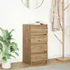 Image de vidaXL Sideboard Ch  ne Artisan 37,5x35x76 cm Bois composite