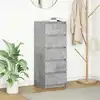 Image de vidaXL Sideboard avec tiroirs gris béton 37,5x35x99 cm Bois composite
