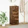 Image de vidaXL Sideboard avec tiroirs chêne fumé 37,5x35x99 cm