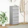 Image de vidaXL Sideboard avec tiroirs gris Sonoma 37,5x35x99cm Matériau dérivé du bois