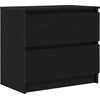 Image de vidaXL Armoire TV noire 60x35x54 cm Bois composite