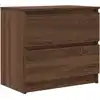 Image de vidaXL Armoire TV marron imitation chêne 60x35x54 cm Bois composite