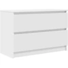 Image de vidaXL Armoire TV Blanc 80x35x54 cm Bois composite