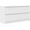 Image de vidaXL Armoire TV blanche 100x35x54 cm Bois composite