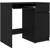 Image de vidaXL Bureau noir imitation chêne 86x49x76 cm Bois composite