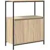 Image de vidaXL Armoire de salle de bain avec étagères Chêne Sonoma 76,5x35x95 cm