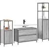 Image de vidaXL Ensemble de meubles de salle de bain avec étagère 3 pcs Gris Sonoma Bois composite