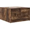 Image de vidaXL Table basse avec tiroirs chêne fumé 70,5x70x40 cm
