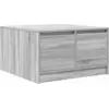 Image de vidaXL Table basse avec tiroirs Gris Sonoma 70,5x70x40 cm