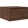 Image de vidaXL Table basse avec tiroirs, aspect chêne brun 70,5x70x40 cm