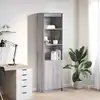 Image de vidaXL Highboard Gris Sonoma 50x35x180 cm Bois composite