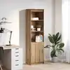 Image de vidaXL Highboard Chêne Artisan 50x35x180 cm Bois composite