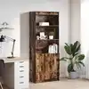 Image de vidaXL Highboard chêne fumé 70x35x180 cm bois composite