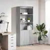 Image de vidaXL Highboard Gris Sonoma 70x35x180 cm Bois composite