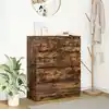 Image de vidaXL Sideboard chêne fumé 80x35x99 cm bois composite