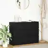 Image de vidaXL Sideboard noir imitation chêne 100x35x76 cm Bois composite