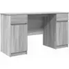 Image de vidaXL Bureau avec porte Gris Sonoma 140 x 49 x 76 cm Bois composite