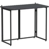 Image de vidaXL Table de jardin pliante noire 90x51x75 cm Poly rotin