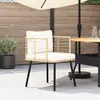 Image de vidaXL Chaise de jardin avec coussin Naturel Poly Rattan