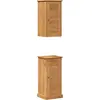 Image de vidaXL Ensemble de meubles de salle de bains avec étagère VIGO 2 pcs brun et brun miel