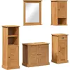 Image de vidaXL Ensemble de meubles de salle de bains VIGO 5 pcs brun miel Pin massif