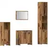 Image de vidaXL Ensemble de meubles de salle de bain 4 pièces imitation vieux bois matériau bois