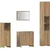 Image de vidaXL Ensemble de meubles de salle de bain 4 pièces chêne artisan bois composite