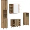 Image de vidaXL Ensemble de meubles de salle de bain 4 pièces chêne artisan bois composite