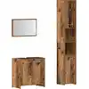 Image de vidaXL Ensemble de meubles de salle de bain 3 pièces imitation vieux bois matériau bois