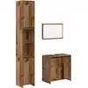 Image de vidaXL Ensemble de meubles de salle de bain 3 pièces imitation vieux bois matériau bois