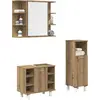 Image de vidaXL Ensemble de meubles de salle de bain 3 pi ¨ces ch  ne artisan bois composite