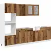 Image de vidaXL Ensemble d'armoires de cuisine Lyon 7 pièces imitation vieux bois Matériau dérivé du bois