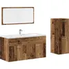 Image de vidaXL Ensemble de meubles de salle de bain 3 pièces imitation vieux bois matériau bois