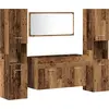 Image de vidaXL Ensemble de meubles de salle de bain 4 pièces imitation vieux bois matériau bois
