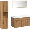 Image de vidaXL Ensemble de meubles de salle de bain 5 pcs. chêne artisan bois composite